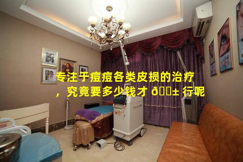 专注于痘痘各类皮损的治疗，究竟要多少钱才 🐱 行呢